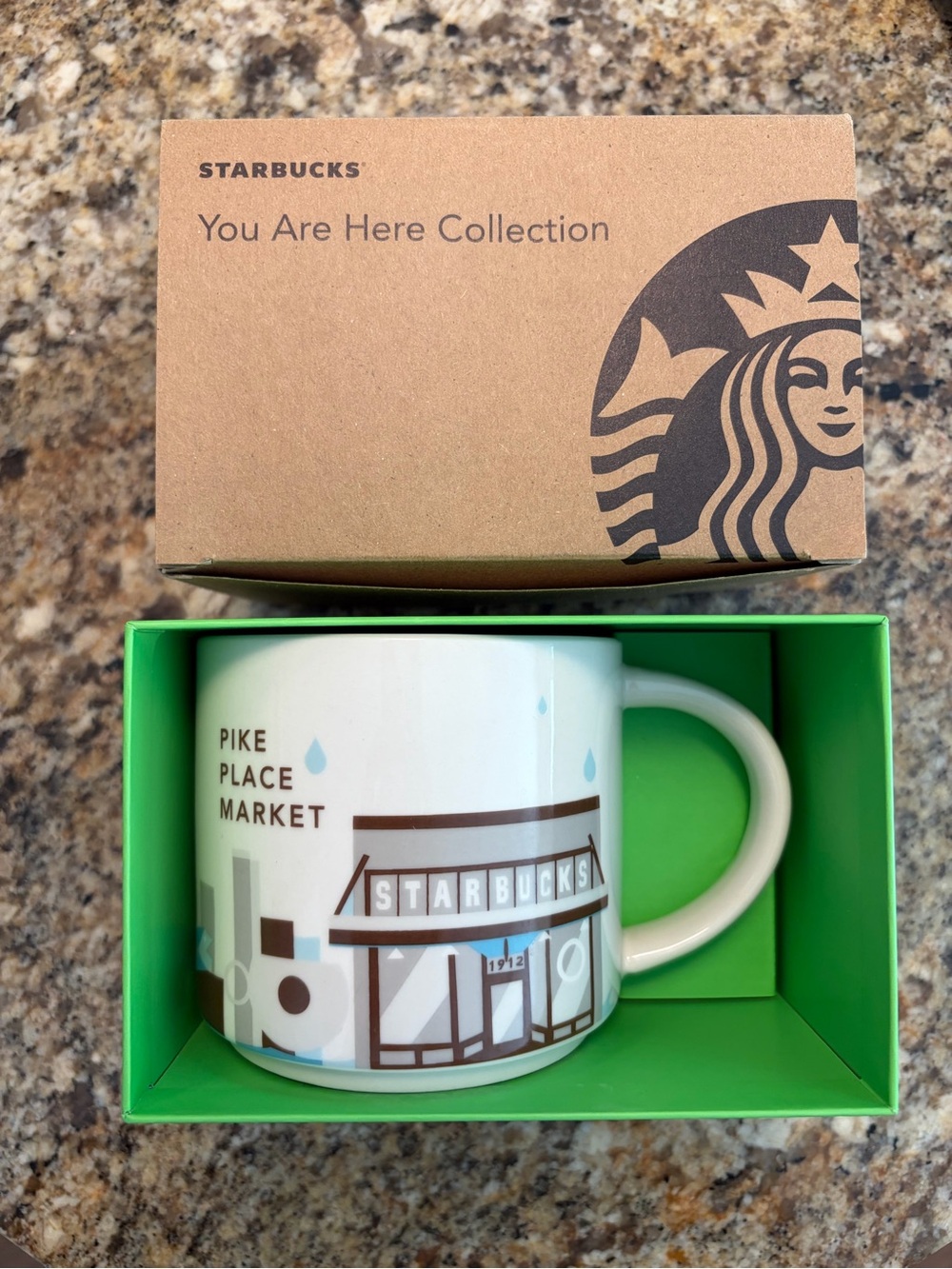EUC in box Starbucks You Are Here Collection Pike Place Market Mug